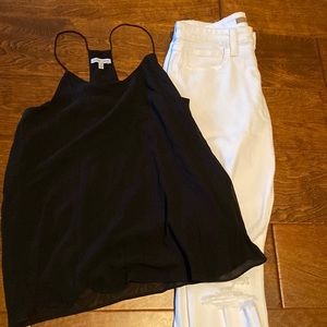 Joes Jeans and a black naked zebra halter top